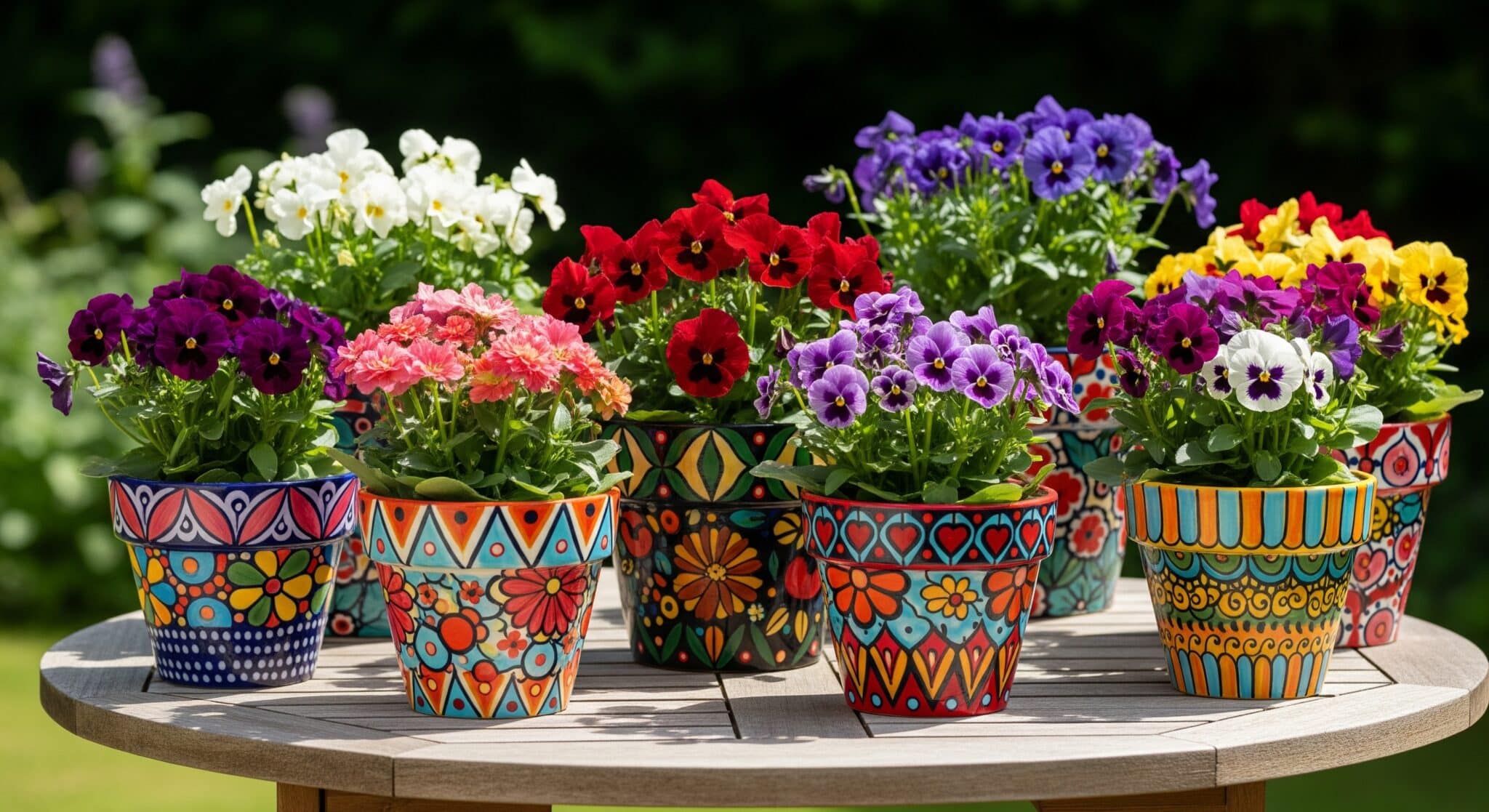 painted pots