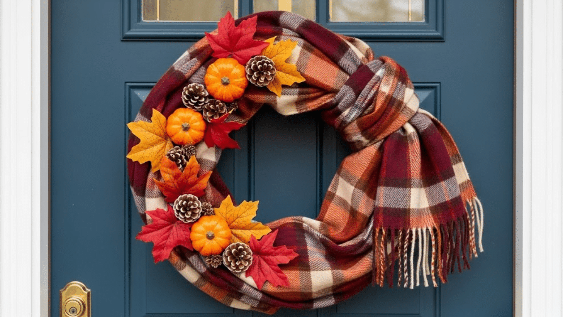 Plaid Scarf Wreath