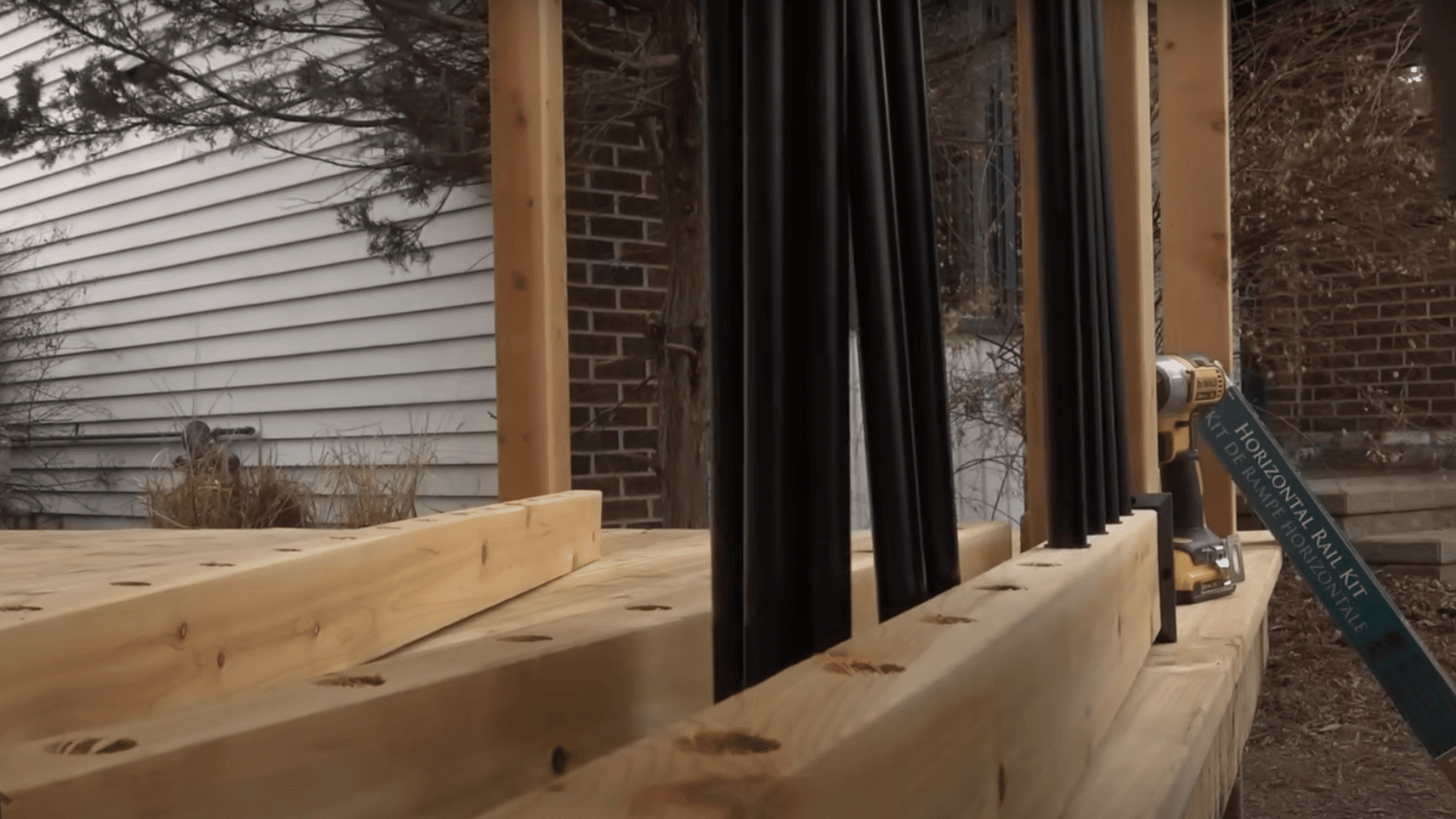 step three assemble rail sections