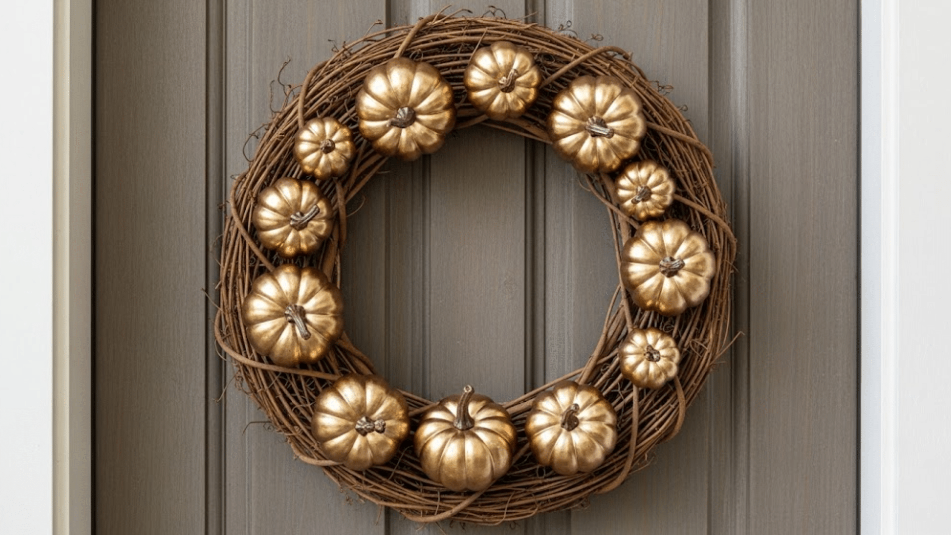 Grapevine & Pumpkins Wreath