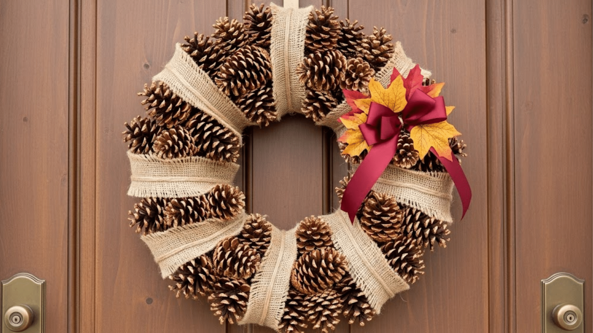 Painted Pine Cone Wreath