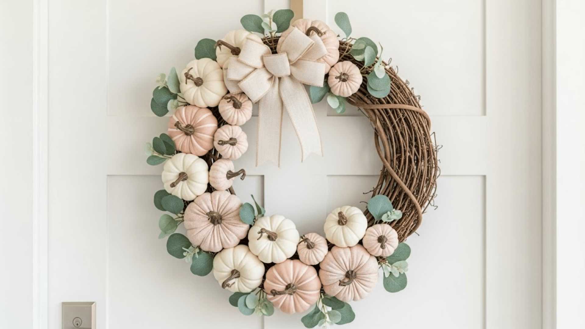 Pale Mini Pumpkins Wreath