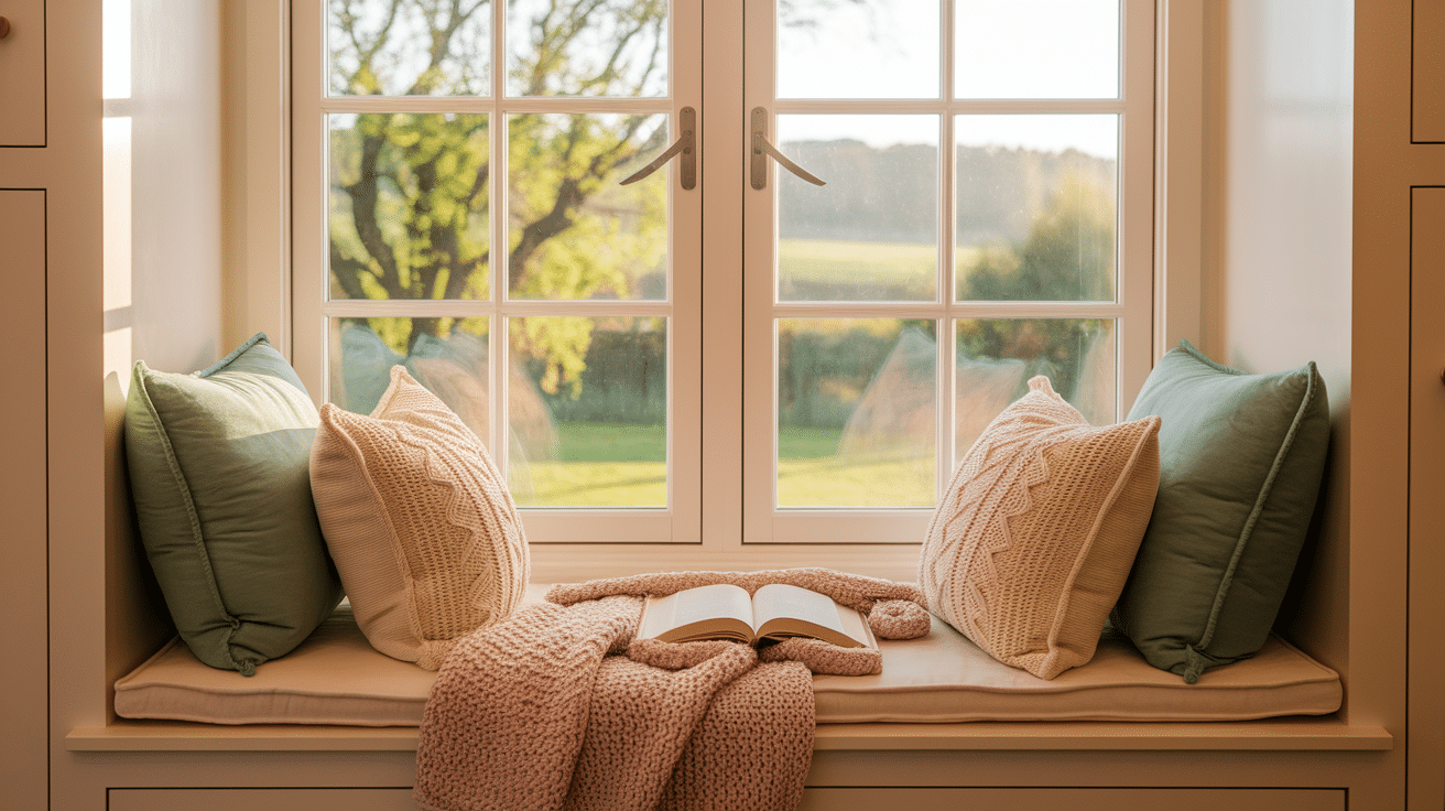 window seat reading nook