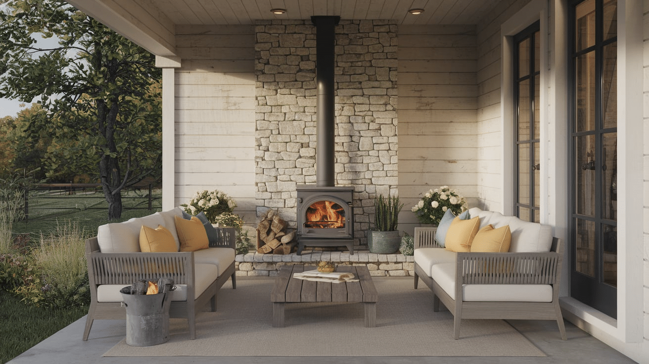 wooden burning stove