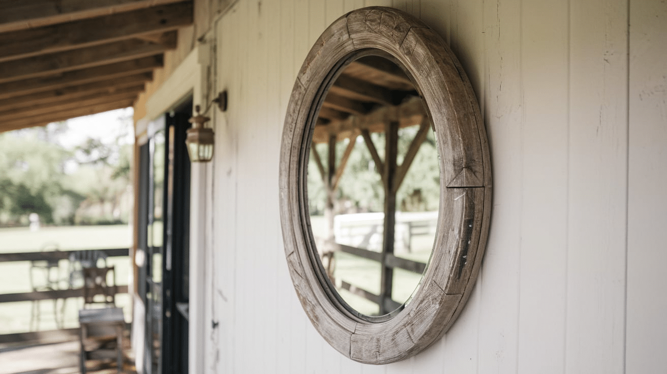 wooden mirror