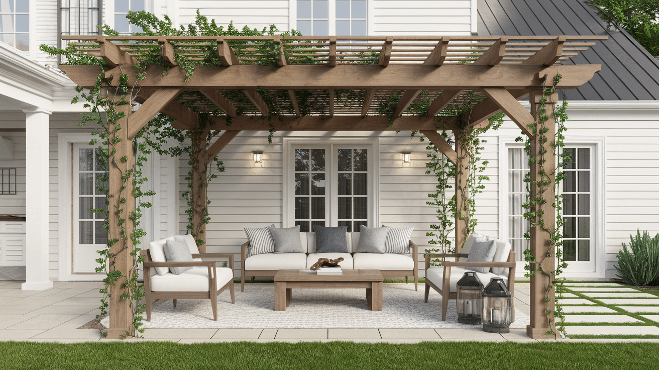 wooden pergola